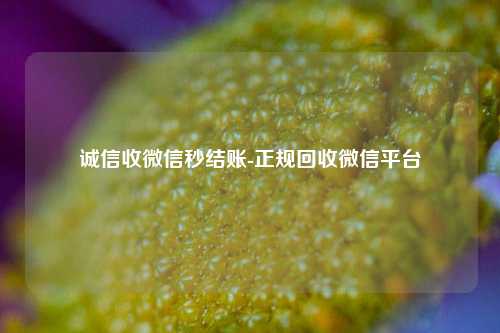 诚信收微信秒结账-正规回收微信平台