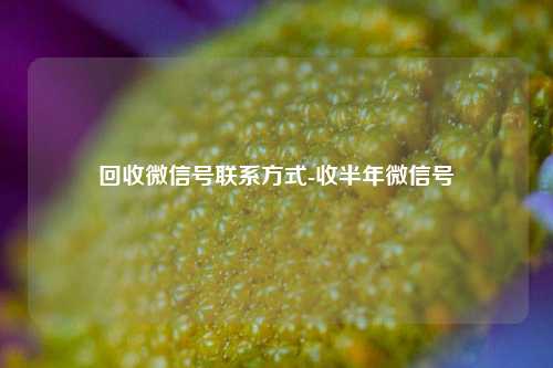 回收微信号联系方式-收半年微信号